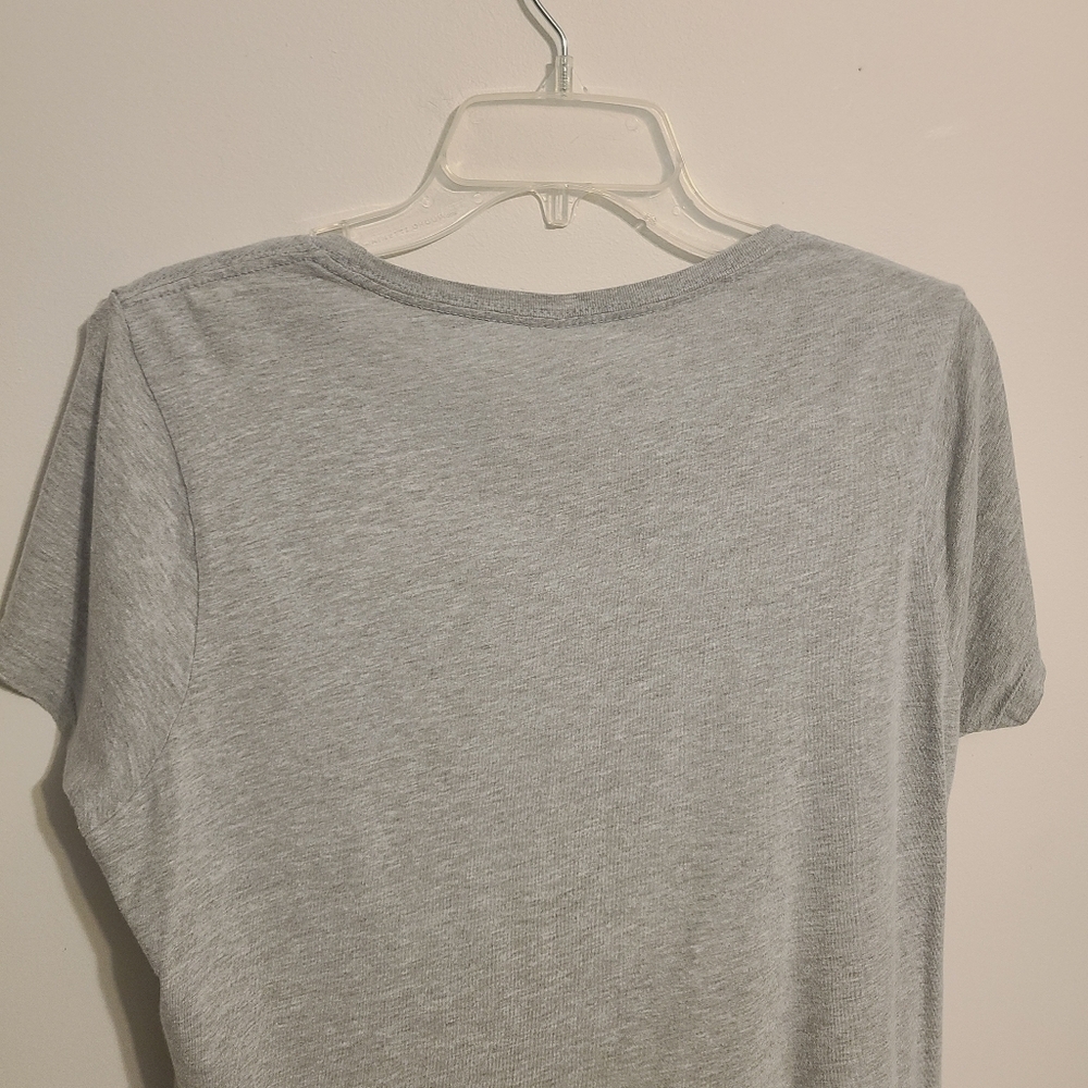Alstyle | Women's Gray Scoopneck "Word" Short Sleeve Graphic Tee (Size XL) - Picture 9 of 11